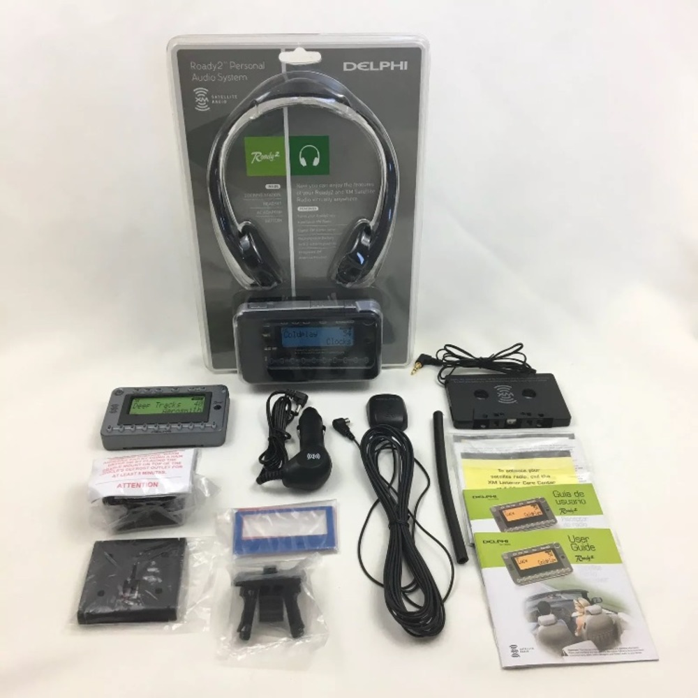 Delphi Roady2 XM Satellite Radio Wireless Receiver + Car & Home Kit Accessories